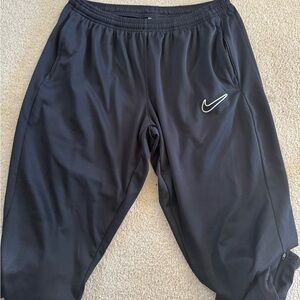 Nike Black Jogger Sweatpants with White Swoosh